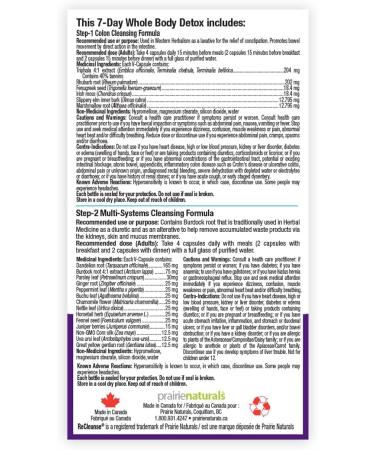 Prairie Naturals Recleanse 7 Day Herbal Cleanse Kit - Detox & Rejuvenate | 3.5 Ounce | International Shipping Available - Buy Online on GoSupps.com