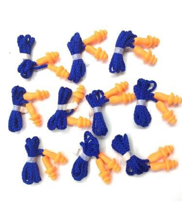 Waterproof earplugs 10Pcs Soft Silicone Corded Ear Plugs Ears Protector Reusable Hearing Protection Noise Reduction Earplugs Earmuff Easy to use and Durable