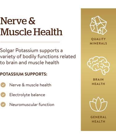 Solgar Potassium 250 Tablets - Supports Heart & Muscle Function | Buy Now - Buy Online on GoSupps.com