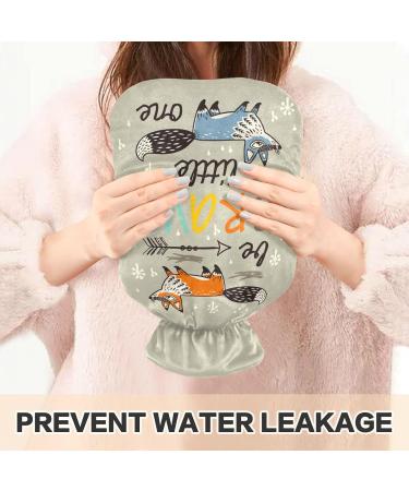 Cute Little Foxes Hot Water Bottle with Cover | Soft & Warm Winter Comfort for Bed Hands Neck & Shoulders | 2L - Buy Online on GoSupps.com