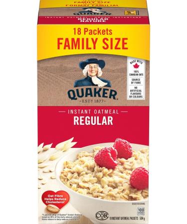Quaker Regular Instant Oatmeal Multi-Pack 18 Packets 504 g (Pack of 8) - Buy Online on GoSupps.com