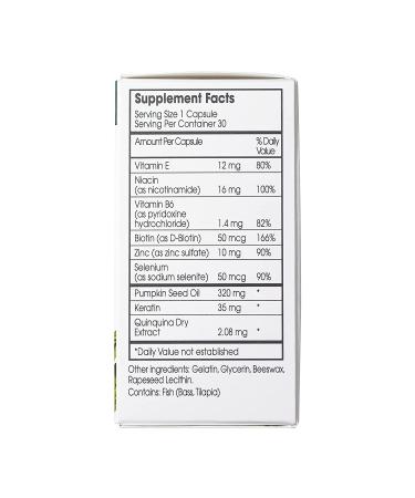 Klorane KERATINcaps Dietary Supplements with Biotin, Quinine, B Vitamins - 60 Count - Thicker, Stronger Hair & Nails - Caffeine & Dye-Free - Buy Online on GoSupps.com