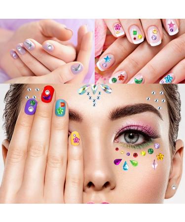 10 Sheets of Self-Adhesive Rainbow Gem Stickers - Eye Face & Body Jewels for Makeup and DIY Craft - Rhinestone Festival Accessories - Buy Online on GoSupps.com