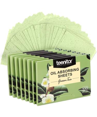 800 Counts Natural Green Tea Oil Control Film, Teenitor Oil Absorbing Sheets for Oily Skin Care, Blotting Paper