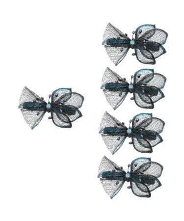 FRCOLOR Big butterfly hair clip hair bow clips ponytail hair bows bow large spring clip ponytail clip hair clip decor for girls vintage french clips Mesh copper wire big bow Hair