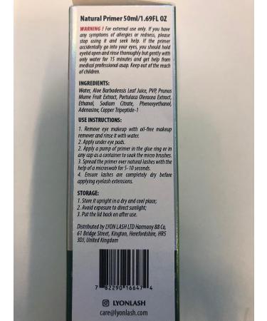 Lyon Lash Eyelash Extension Primer 1.7FL.OZ - Cleanser/Protein & Oil Remover for Increased Bonding Power | Pretreatment for Semi Permanent Eyelash Extensions Glue - 50ml - Buy Online on GoSupps.com