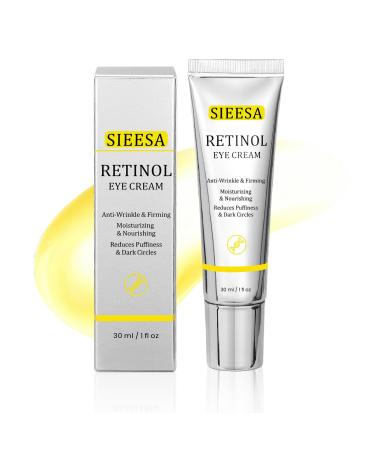 Retinol Under Eye Cream Vitamin E & Niacinamide Reduces Appearance of Wrinkles & Dark Circles&Puffiness Anti-Aging Eye Cream for Fine Lines Daily & Night Use Men & Women (1 fl.oz)