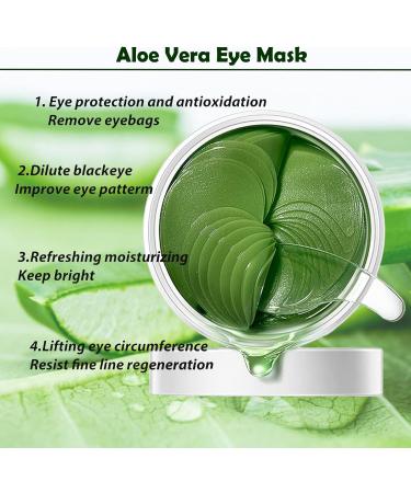 Natural Aloe Vera Hydrogel Under Eye Patches - 30 Pairs | Hydrating Anti-aging Treatment for Puffy Eyes, Fine Lines, Wrinkles, Dark Circles & Puffiness - Buy Online on GoSupps.com