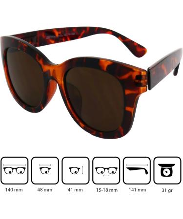 Stylish Retro Mini Glasses | Prescription Sunglasses with Thick Frame | Women's Leopard Brown Reading Sunglasses | Free Case Included - Buy Online on GoSupps.com