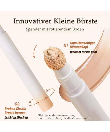  EONFAVE EONFAVE Foundation Pencil Full Coverage Long-Lasting Liquid Concealer Matte Camo Covering Dark Circles Redness and Scars Moisturizing & Flawless with Erasable Micro Applicator - Buy Online on GoSupps.com