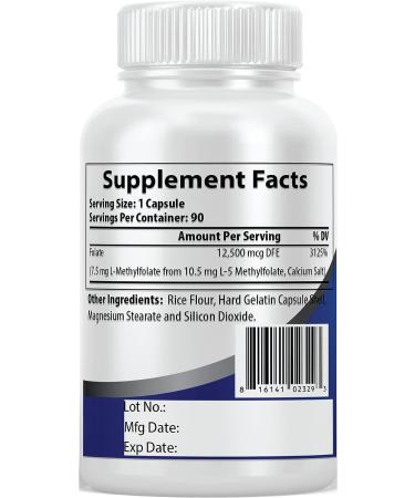 Pacific Nature's L-Methylfolate 7.5mg - 90 Capsules | Natural Folate for Wellness | Gluten-Free, Non-GMO | 90 Count - Buy Online on GoSupps.com