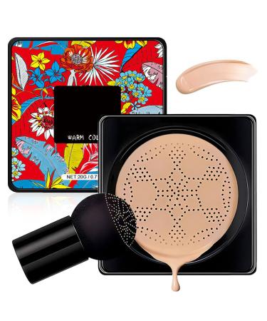 Leonshco Pilzkopf Air Cushion CC Foundation Long Lasting Foundation Makeup Removal Resistant and Uniform with Facial Blemish Lightening for All Skin Types 20g