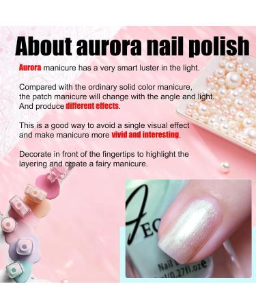 White Pearl Glitter Nail Polish - Chrome Nail Varnish Aurora White Nail Polish Gel Nail Pearlescent Shell Nail Polish Quick Dry No UV Needed(8ml) Pearl Shell - 02 - Buy Online on GoSupps.com