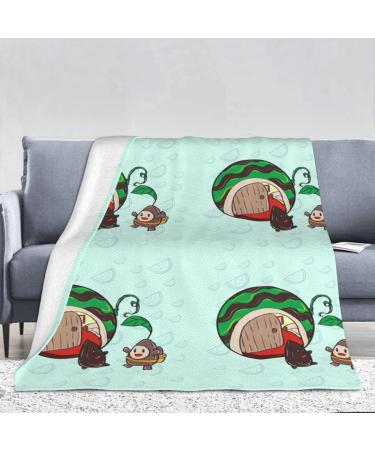 YYHHAOFA Sunflower Seeds Watermelon Seeds Picture Flannel Blanket 66x90 in Thick : Skin-Friendly Warm and Comfortable Easy Care and Durable Black Thick