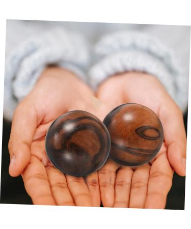 Fomiyes 2ST Wooden Acupressure Massage Balls for Golfers - Handmade Fitness & Meditation | 5.00x5.00cm Coffee - Buy Online on GoSupps.com