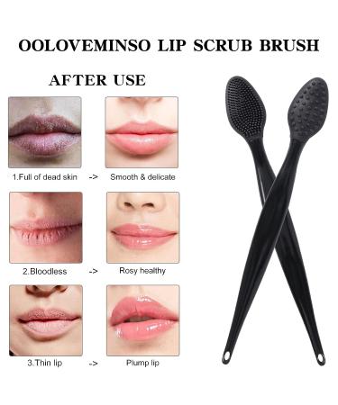 10 Pcs Ooloveminso Silicone Black Lip Scrub Brush Set - Double-Side Exfoliator Tool for Dark Lips - Lip Care and Beauty - Buy Online on GoSupps.com