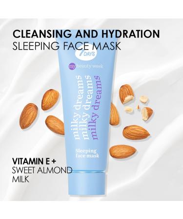  7Days 7DAYS Vitamin E Night Face Mask with Almond Oil and Jojoba | Hydrating Mask with Liftng Effect | Korean Care for All Skin Types 80ml - Buy Online on GoSupps.com