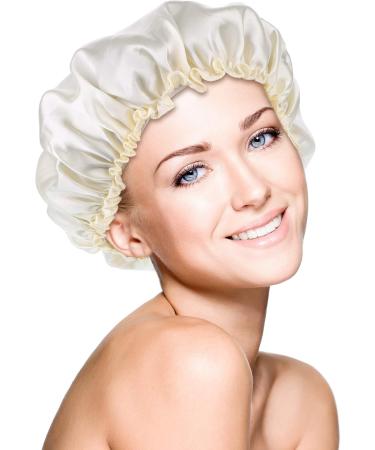 Blulu Satin Sleep Caps for Women & Girls - 3 Pack Night Headgear Turbans in Black Beige & Silver | Soft & Comfortable Hairstyle Protection - Buy Online on GoSupps.com