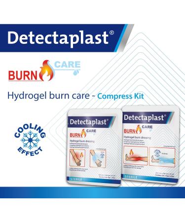 DetectaPlast Fire Wound Compress Set - Sterile Hydrogel Compresses for Strong Burns (2x 10x10cm 1x 20x20cm) | Fast International Shipping - Buy Online on GoSupps.com