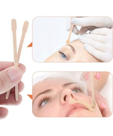 500 Small Wax Spatulas Wooden Eyebrow Waxing Applicators for Body Hair Removal - Buy Online on GoSupps.com