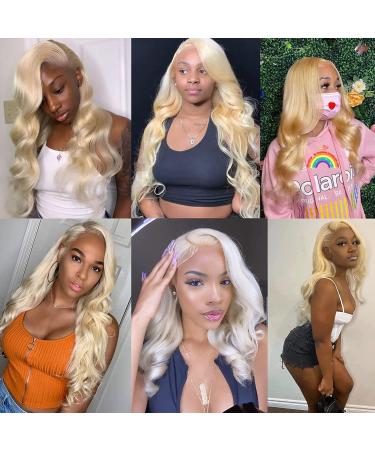 20 613 Blonde Body Wave Lace Front Wig Human Hair 10A - Pre Plucked, 150% Density, Free Part - 20 Inch Human Hair Lace Front Wig for Women - Buy Online on GoSupps.com