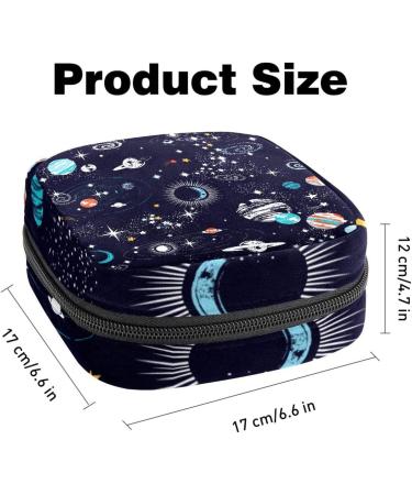 Stylish Menstruation Pad Bag with Zipper - Galaxy Space Design for Women & Girls | Tampon & Napkin Storage - Buy Online on GoSupps.com