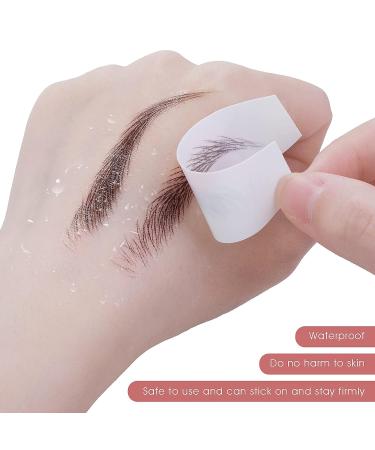 Sibba 4D Hair-Like Eyebrow Tattoos Stickers - 6 Sheets Brown Waterproof Transfers for Eye Makeup - Temporary Peel Off Brow Colors for Women and Girls - Buy Online on GoSupps.com