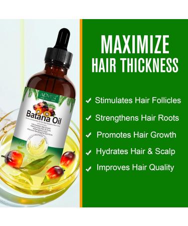 120ml Batana Oil for Hair Growth Raw Batana Oil Organic Strengthening and Thickening Hair Repair Damaged Hair Nourishes Scalp Natural Batana Oil for Hair Skin & Nails 4.04 fl.oz - Buy Online on GoSupps.com