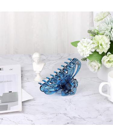 Transparent Blue Large Resin Hair Claw Clip for Women - Stylish Hair Accessories for Every Occasion - Buy Online on GoSupps.com