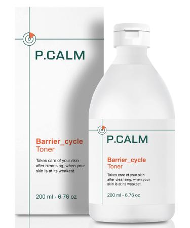 PCALM Barrier Cycle Super Soothing Calming Essence Toner - Chamomile Azulene Centella Asiatica Tea Tree serum Alcohol-Free P.CALM Vegan Toner for Dry Oily Sebum Acne-Prone Sensitive Irritated Skin