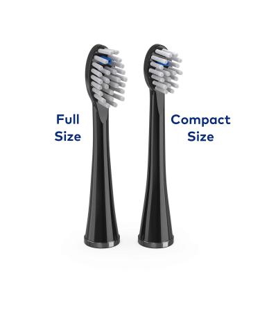 Waterpik Sonic-Fusion Flossing Toothbrush Replacement Brush Heads - Black (2 Count) - Buy Online on GoSupps.com