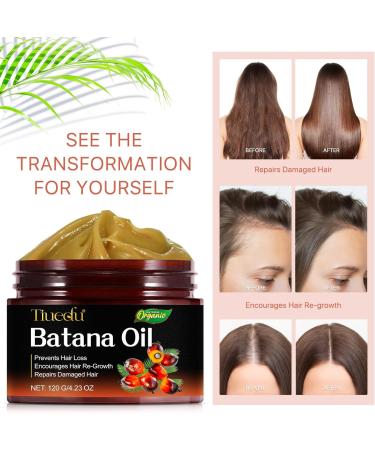  CCKULOOB Batana Oil for Hair Growth Batana Hair Oil 100% Pure and Natural Batana Oil for Hair Growth Eliminates Split Ends Restores Damaged Hair 120g - Buy Online on GoSupps.com