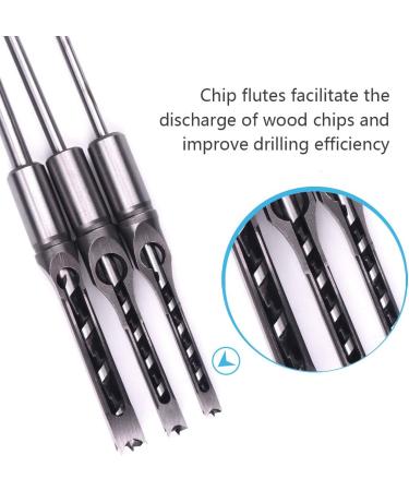 ATOPLEE Square Hole Drill Bit Set 3pcs HSS Woodworking Hole Saw Mortising Chisel Drill Bit Tools 5/16 3/8 1/2 Inch (All of Sizes) - Buy Online on GoSupps.com