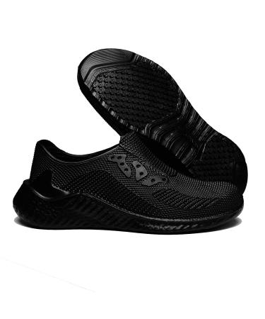 lozoye Professional Chef Clogs for Men Non Slip Oil Water Resistant Food Service Work Sneakers Comfort Casual Shoes 9 Black