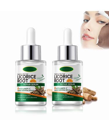 Licorice Root Extract for Skin - Licorice Root Serum, Licorice Root Oil Drops Moisturizing Face Oil,Licorice Root Extract,Anti-Shrinking Pores Face Oil (2Bottle)