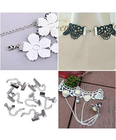 TOAOB 100pcs 20mm Silver Iron Ribbon Ends for Jewelry Making - Buy Online on GoSupps.com