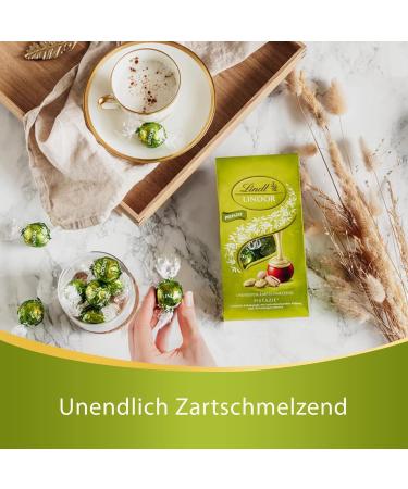 Lindt Lindor Pistachio Chocolate Balls - 137g Bag | 10 Whole Milk Chocolate Pralines | Perfect Gift for Chocolate Lovers - Buy Online on GoSupps.com