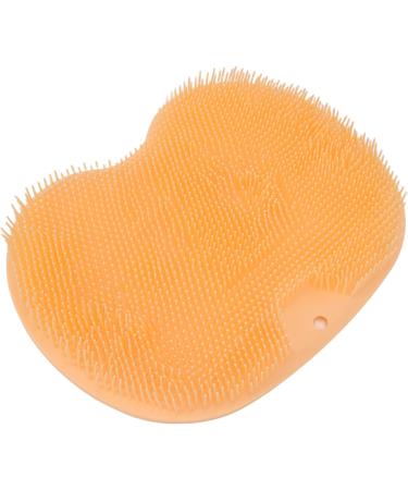 Foot Scrubber & Massage Shower Mat - Soft Orange Foldable with Suction Cups - International Shipping Available - Buy Online on GoSupps.com