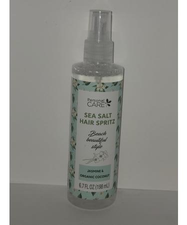 Hair Spritz Sea Salt Infused Adds Tousled Waves and Matte Finish Jasmine and Coconut Scent 6.7 Ounce (Pack of 1) White/green