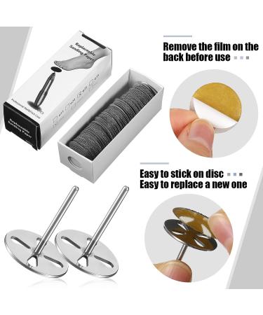 Set of 102 Stainless Steel 25mm Sanding Paper Discs - 80 Grit | Nail Drill Bits Replacement Pads for Electric Foot Rasp Files - Buy Online on GoSupps.com