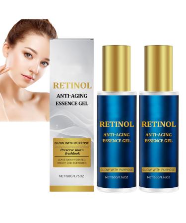 WRANBAO Retinol Anti-Aging Gel Firms & Firms Skin - Lightweight Moisturizing Face Serum for Night Care - Smoothes Wrinkles Smooths & Firms Skin Structure - 2 Pack