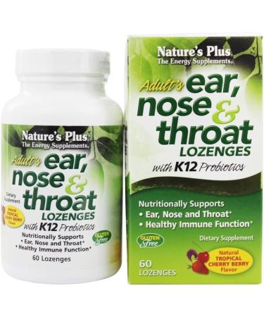 Nature's Plus Adult Ear Nose & Throat Lozenges - Natural Tropical Cherry Berry, 60 Count - Buy Online on GoSupps.com