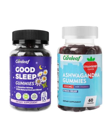 careleaf Non-Melatonin Sleep Aid Gummies with Free Ashwagandha Gummies