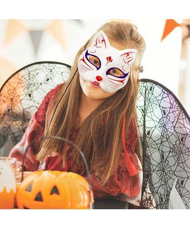 Toyvian 30 PCS Cat Masks - White Paper Fox & Animal Semi-Masks for DIY Halloween Cosplay - Buy Online on GoSupps.com