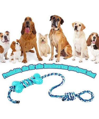Bestomrogh Dog Toy - Interactive Natural Rubber Kisses with 48cm Long Rope for Teeth Cleaning | Ideal for Small Medium & Large Dogs - Buy Online on GoSupps.com