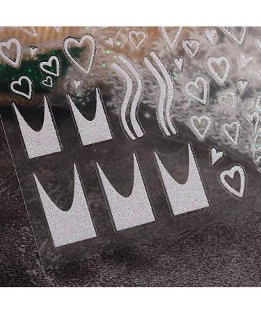 6 Sheets Christmas Nail Art Stickers Decals Self-Adhesive White Stars Snowflakes Nail Supplies Nail Art Design Decoration Accessories - Buy Online on GoSupps.com