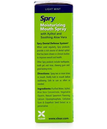 Xlear Spry Moisturizing Mouth Spray Light Mint - 2 Pack (4.5 fl oz) - Fresh Breath Relief - Buy Online on GoSupps.com