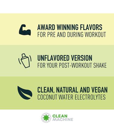 Clean BCAA Vegan Amino Acid Supplement with Organic Coconut Water Electrolytes - Fruit Punch Flavor - 216g - Buy Online on GoSupps.com