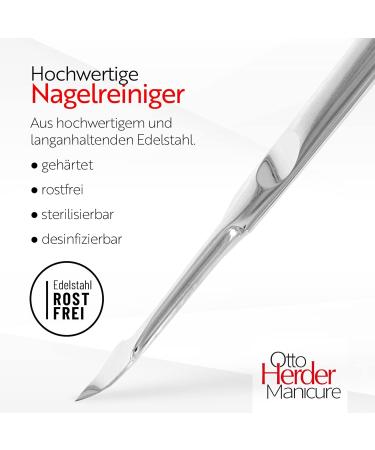 OTTO HERDER Nail Cleaner | Rust-Proof Stainless Steel | Perfect for Toenails & Fingernails - Buy Online on GoSupps.com