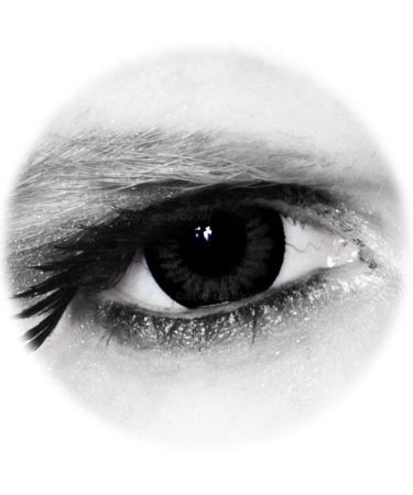* Big * Sexy * sweet * colored contact lenses - black - including free contact lens container from Darxity with and without strength for beautiful big eyes - Big Eyes Mangalinsen - Awesome Black 2 pieces / BC 8.6 / DIA 15.0 / -1.75 Dioptria -1.75 Dioptria